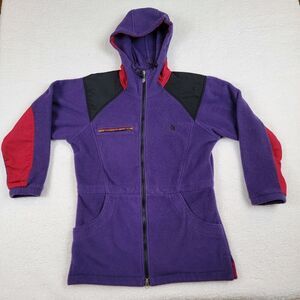 Vintage The North Face Womens Fleece Purple Aztec Jacket Size Medium